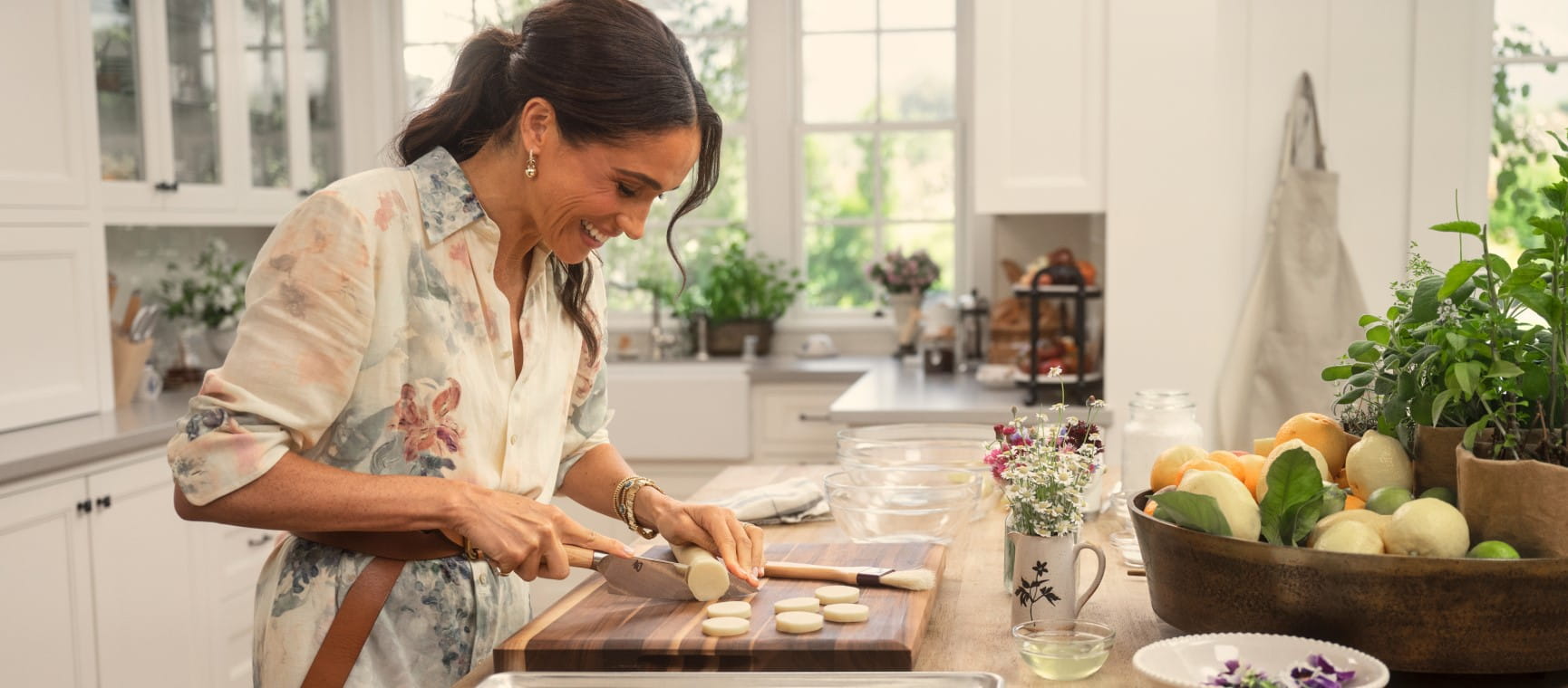 Meghan Markle preparing food in her new Netflix show