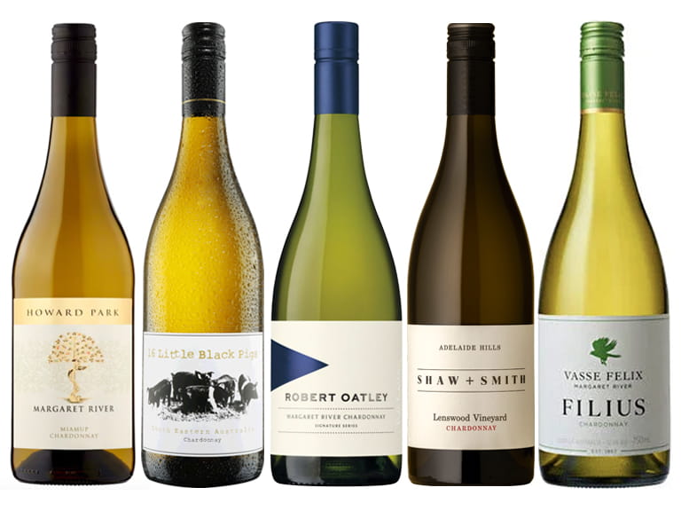 Five Chardonnays as chosen by Saga's wine expert