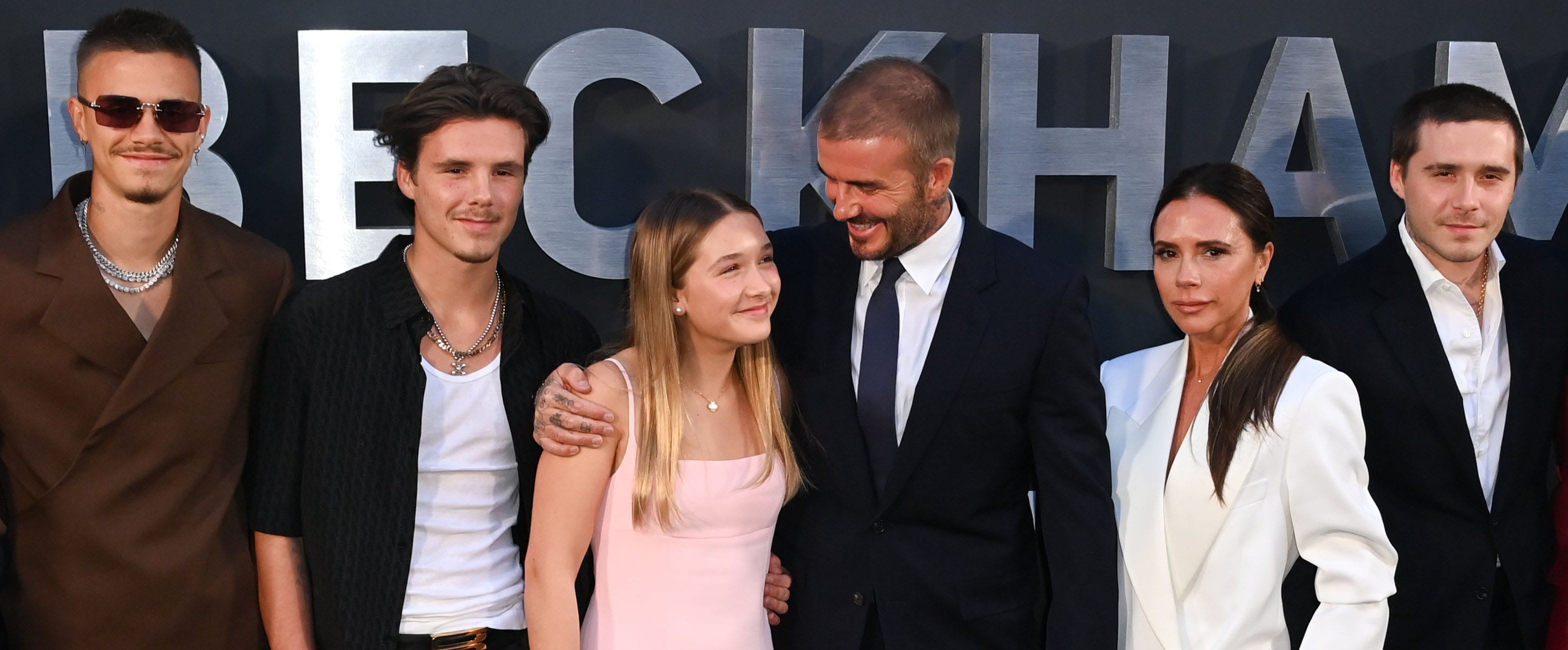 David Beckham and his family