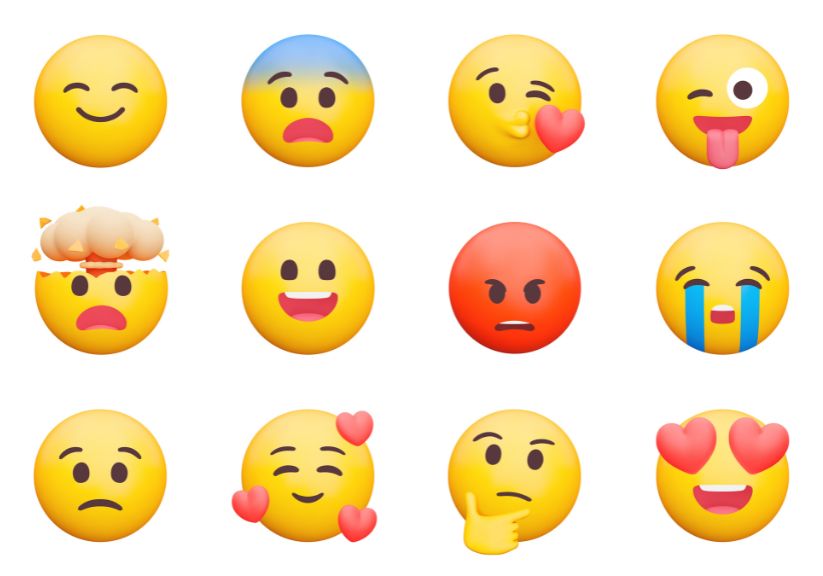 A group of different emojis