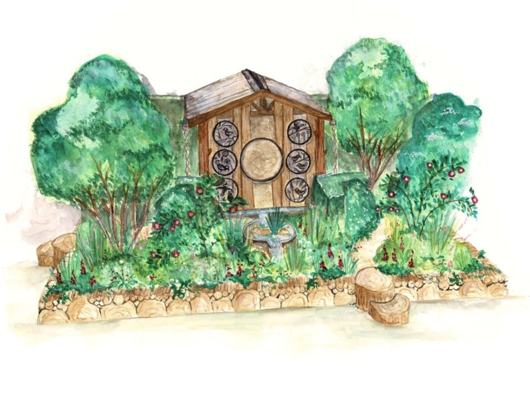 A design of the SongBird Survival Garden for the 2025 Chelsea Flower Garden