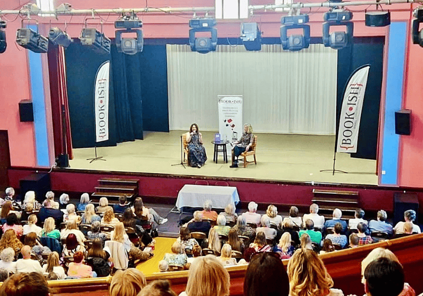 Author and actress Ruth Jones in a sold out venue giving a talk