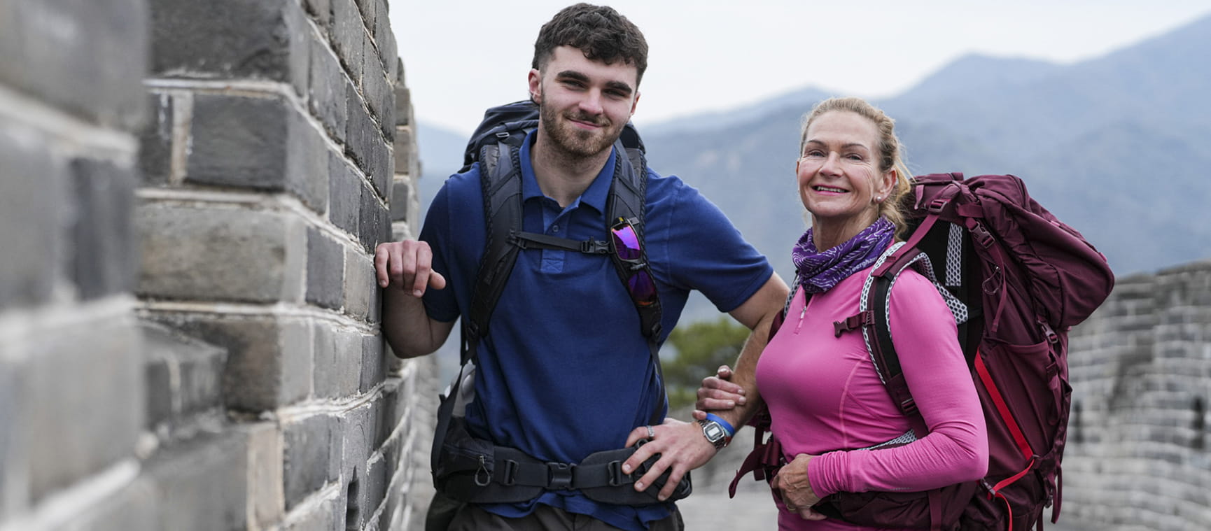 Tom and Caroline in China on Race Across The World