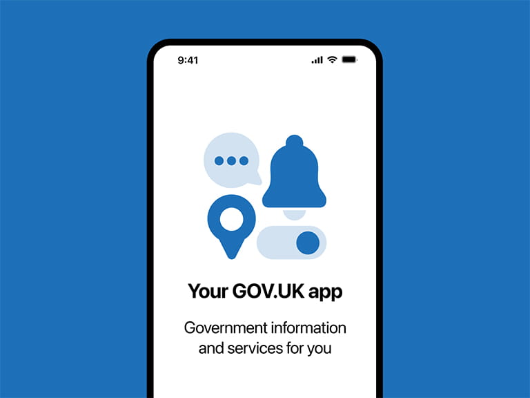 The homescreen of the app