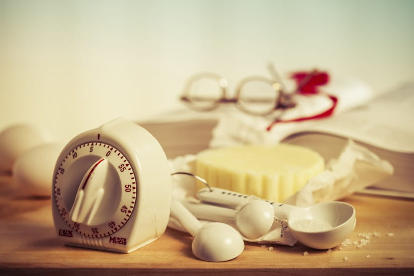 fresh Ingredients and tools for baking