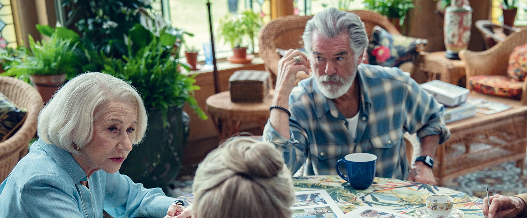 Helen Mirren and Pierce Brosnan in The Thursday Murder Club