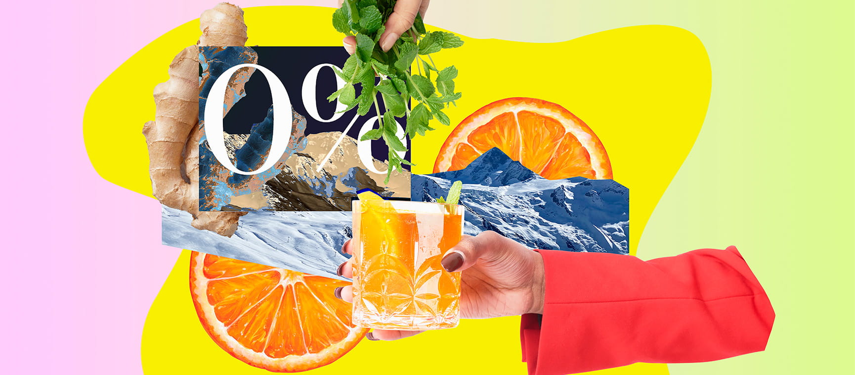 A collection of alcohol-free drinks