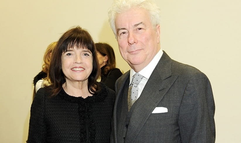Author Ken Follett standing next to his wife Barbara