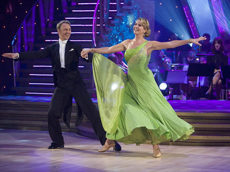 Penny Lancaster dancing with Ian Waite