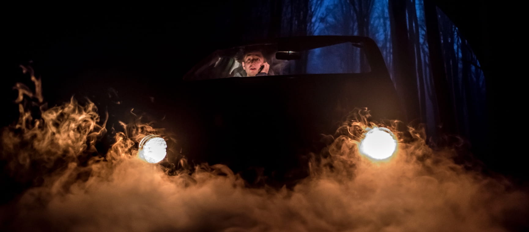 Ghost Stories man in car in the woods