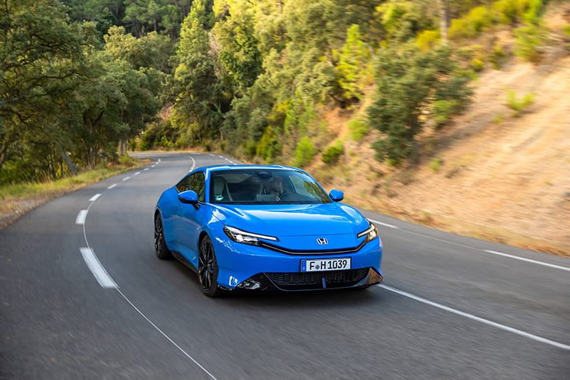 A Blue Honda Prelude