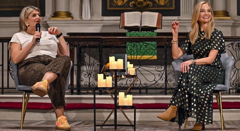 Donna Ashworth sat with journalist Bryony Gordon in 2025