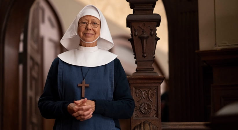 Jenny Agutter dressed as a nun in TV show Call the Midwife