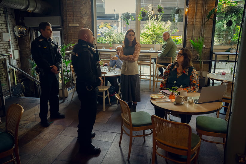 A still from Run Away featuring Ruth Jones