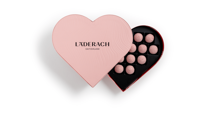 Laderach strawberry heart chocolates