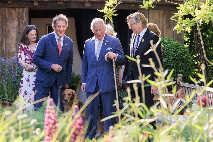 King Charles with Monty Don at the 2025 Chelsea Flower Show