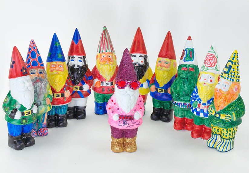 Celebrity-decorated garden gnomes