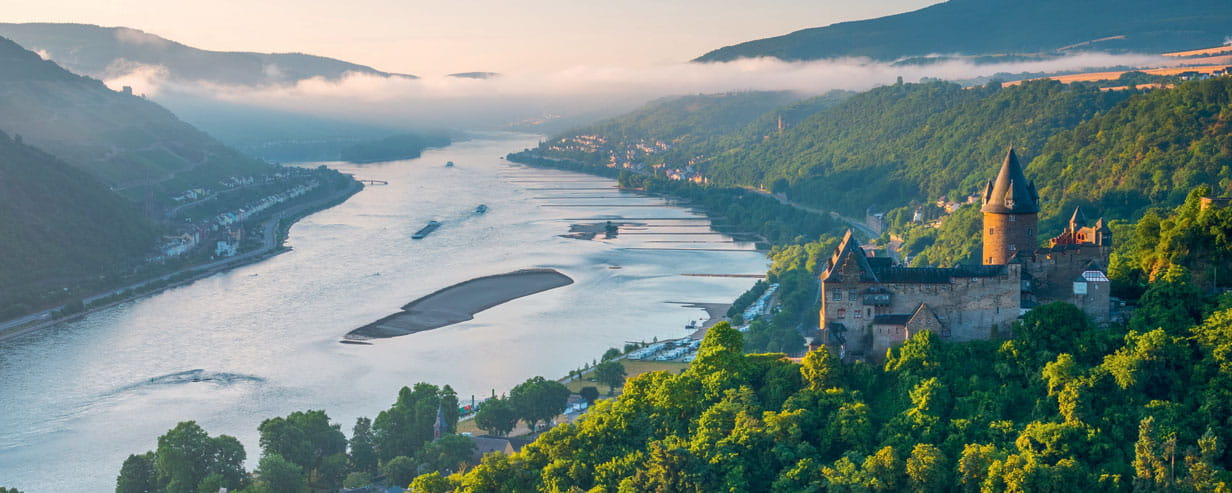 Stahleck Castle above Bacharach on the Rhine
