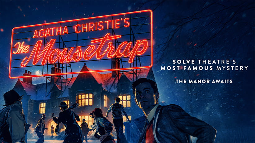 A promotional poster for The Mousetrap