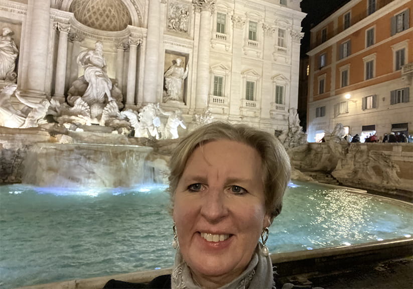 Joanna Moorhead in Rome