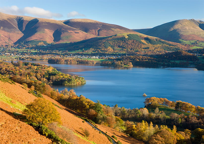 The view from Cat Bells in the Lake District