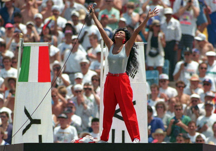 Diana Ross at the 1994 USA World Cup opening