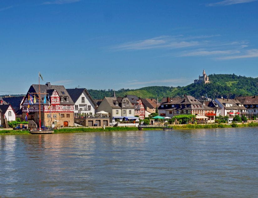 Image of marksburg castle and the river rhine