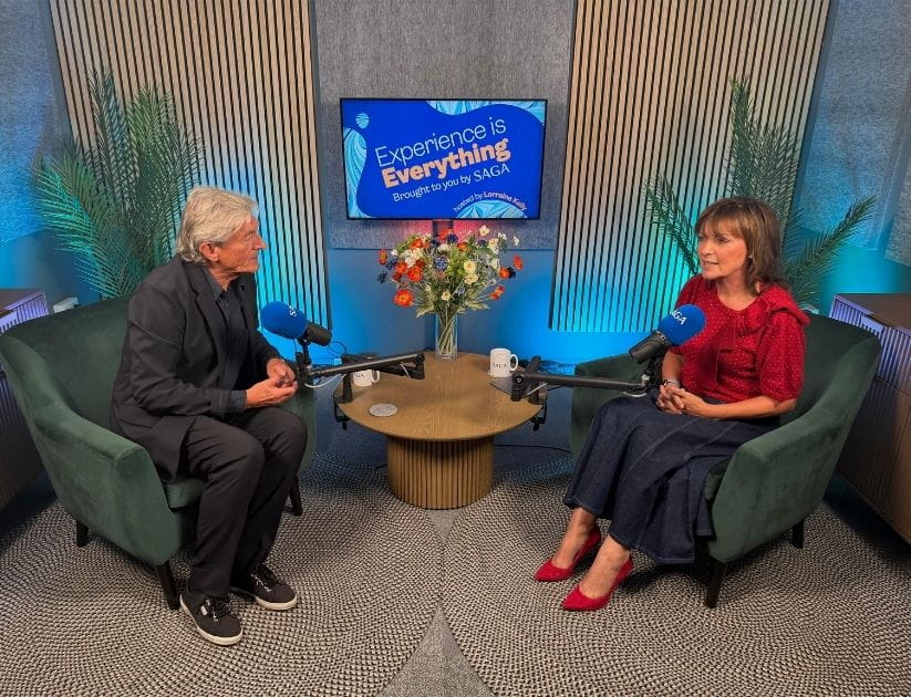 Nigel Havers and Lorraine Kelly talking