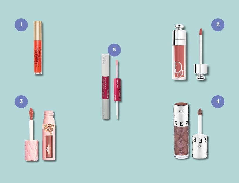 A collection of lip plumpers from the saga magazine november print