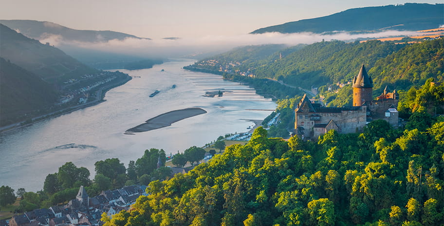 Stahleck Castle above Bacharach on the Rhine