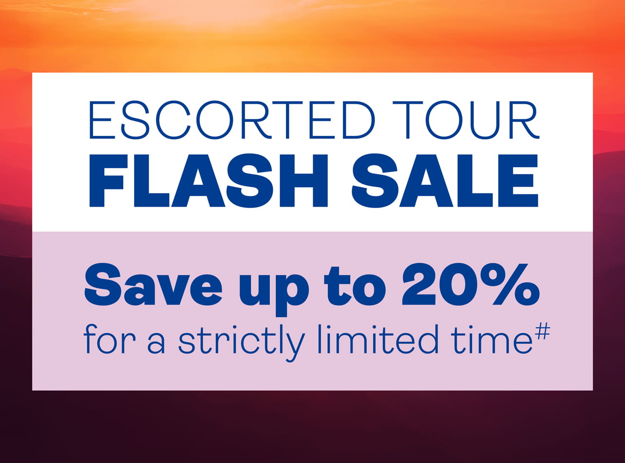 Escorted tour flash sale banner