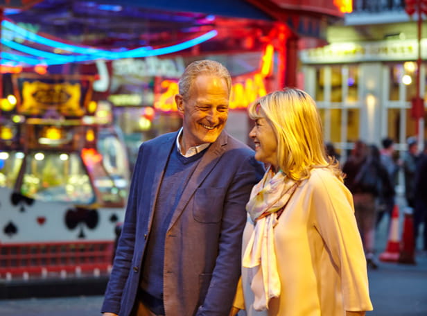 Saga Connections two people at a fairground