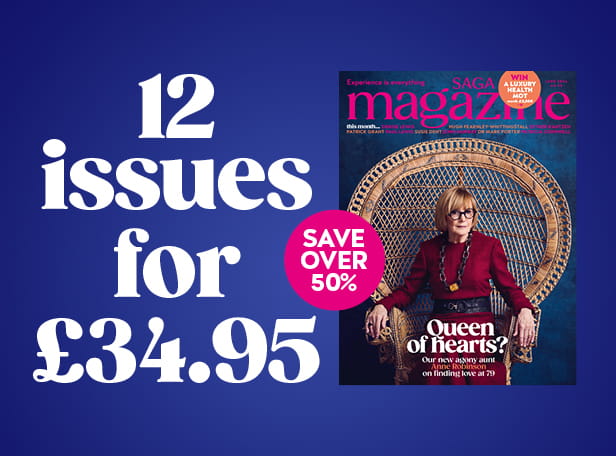 Text reads: 12 issues for £34.95 - save over 50%