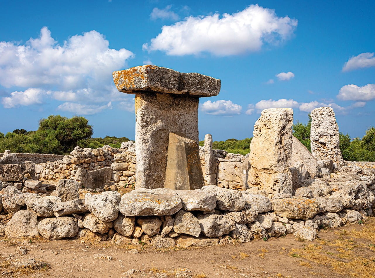 Archaeological ruins in the sunshine