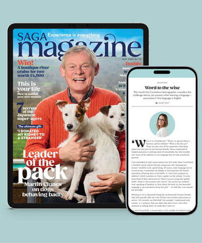 A tablet and a mobile phone