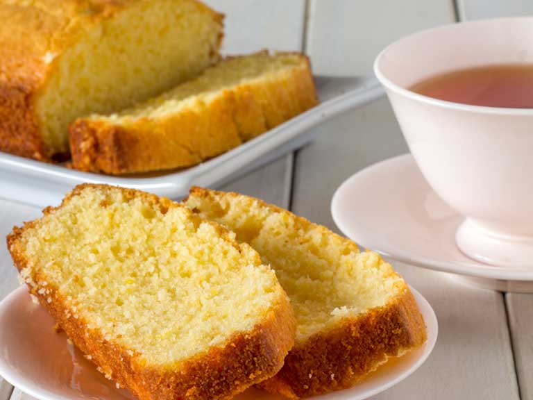 Slices of madeira cake