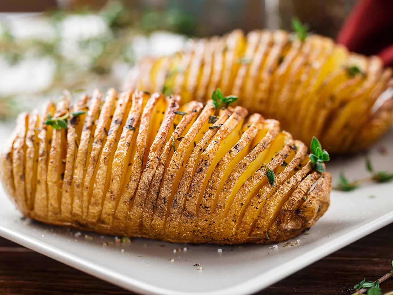 Roast hasselback potato