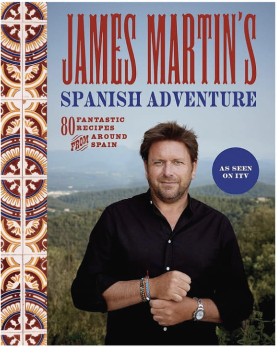 Book cover for James Martin's Spanish Adventure recipe book