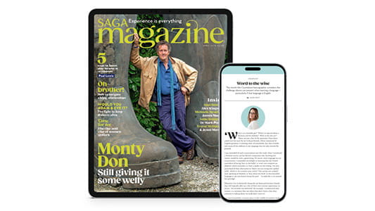 A tablet and a mobile phone