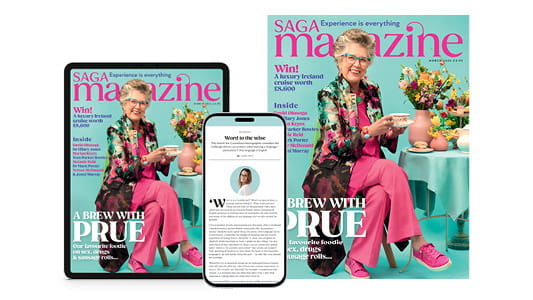 A tablet, a phone and a print magazine
