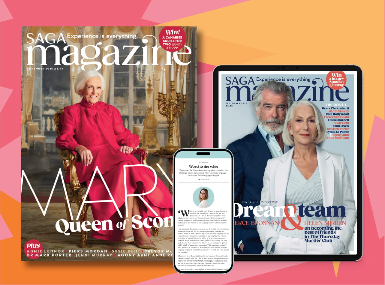 A print magazine, a mobile and a tablet