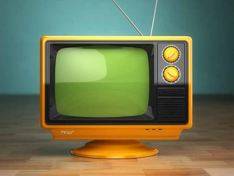 Colourful retro TV