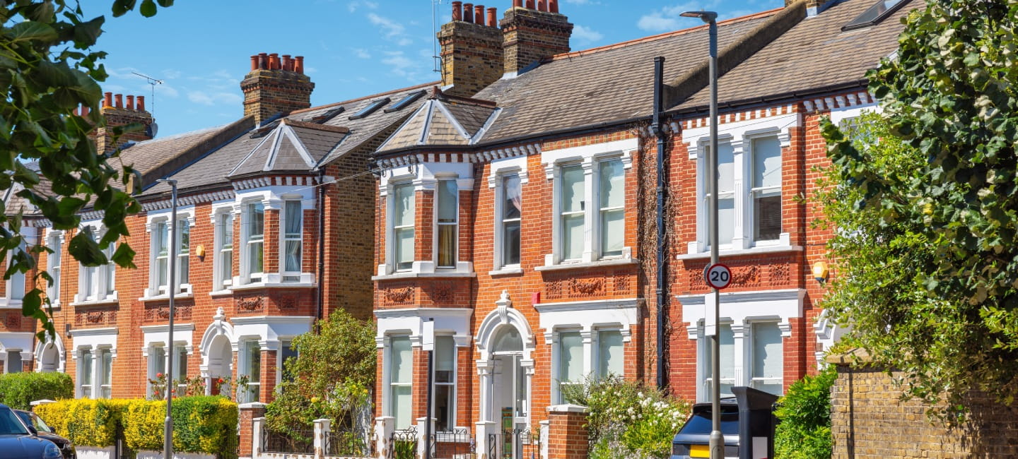 A row of lovely looking houses