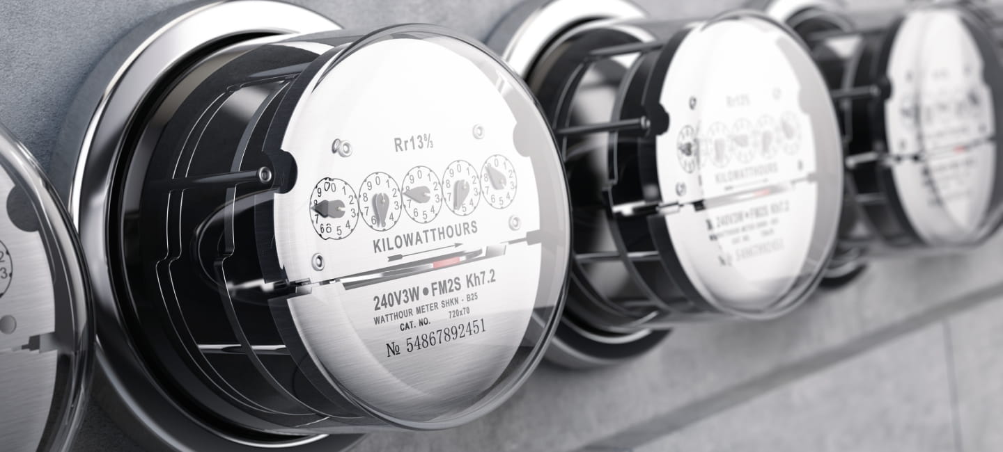 An energy metre showing kilowatts per hour