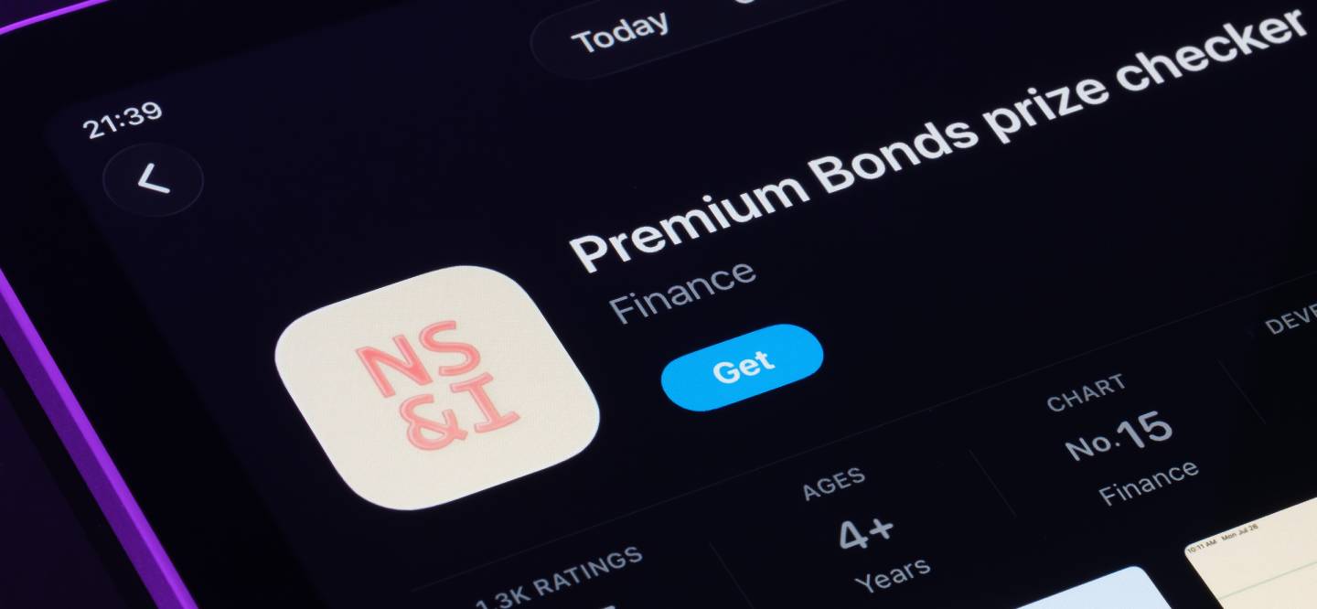 Premium Bonds for iOS 26 displayed on iPad