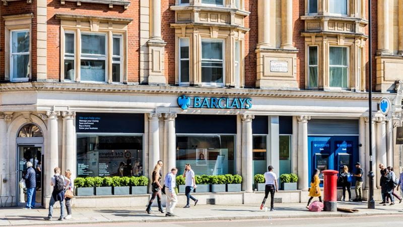A view of Barclays Bank on Brompton road, in Knightsbridge, London.
