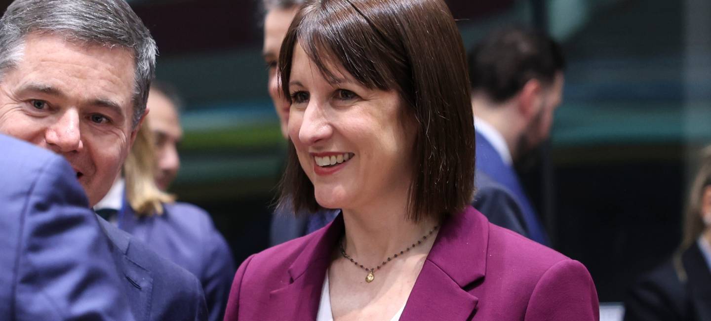 British Chancellor of the Exchequer  Rachel Reeves  attends in a Finance Ministers' Economic and Financial Affairs Council (ECOFIN) meeting  in Brussels