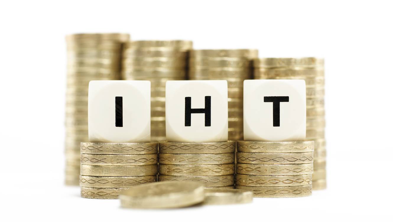 IHT (Inheritance Tax) on gold coins with a white background